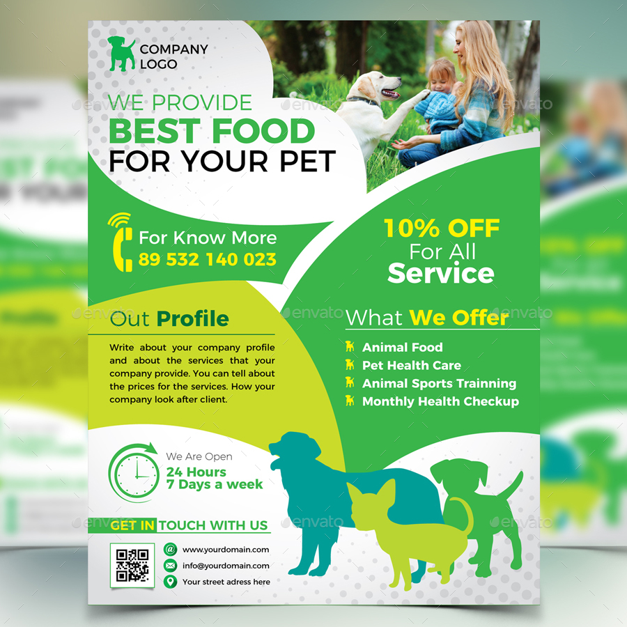 Dog Food Supply Flyer by design_station GraphicRiver